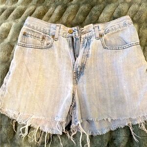 Vintage Twin Levi’s Denim Frayed Hem Women Shorts